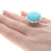 NEW Yours by Loren Amazonite Ring - Sterling Silver Cocktail Solitaire Size 7 NEW Yours by Loren Amazonite Ring - Sterling Silver Cocktail Solitaire Size 7