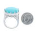 NEW Yours by Loren Amazonite Ring - Sterling Silver Cocktail Solitaire Size 7 NEW Yours by Loren Amazonite Ring - Sterling Silver Cocktail Solitaire Size 7