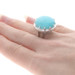 NEW Yours by Loren Amazonite Ring - Sterling Silver Cocktail Solitaire Size 6 NEW Yours by Loren Amazonite Ring - Sterling Silver Cocktail Solitaire Size 6