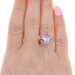 Sterling Cubic Zirconia Cocktail Solitaire Ring - 925 Marquise 3ct Purplish Pink Sterling Cubic Zirconia Cocktail Solitaire Ring - 925 Marquise 3ct Purplish Pink
