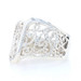 Sterling Silver Bypass Statement Band - 925 Rope Ring Sterling Silver Bypass Statement Band - 925 Rope Ring