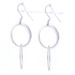 Sterling Silver Interlocking Circle Dangle Earrings - 925 Stardust Pierced Sterling Silver Interlocking Circle Dangle Earrings - 925 Stardust Pierced
