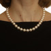 White Gold Cultured Pearl Knotted Strand Necklace 17 3/4" - 14k White Gold Cultured Pearl Knotted Strand Necklace 17 3/4" - 14k