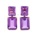 Rose Gold Amethyst Enhancer Earrings - 18k Emerald 18.25ctw Convert Stud/Dangle Rose Gold Amethyst Enhancer Earrings - 18k Emerald 18.25ctw Convert Stud/Dangle