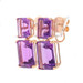 Rose Gold Amethyst Enhancer Earrings - 18k Emerald 18.25ctw Convert Stud/Dangle Rose Gold Amethyst Enhancer Earrings - 18k Emerald 18.25ctw Convert Stud/Dangle