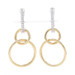 Yellow Gold Diamond Huggie Hoop Dangle Earrings - 14k Round Brilliant .10ctw Circles French Set Pierced Yellow Gold Diamond Huggie Hoop Dangle Earrings - 14k Round Brilliant .10ctw Circles French Set Pierced