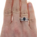 White Gold Sapphire & Diamond Engagement Ring & Wedding Band - 14k Oval 1.47ctw White Gold Sapphire & Diamond Engagement Ring & Wedding Band - 14k Oval 1.47ctw