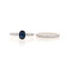 White Gold Sapphire & Diamond Engagement Ring & Wedding Band - 14k Oval 1.47ctw White Gold Sapphire & Diamond Engagement Ring & Wedding Band - 14k Oval 1.47ctw