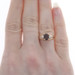 Yellow Gold Garnet & Cubic Zirconia Ring - 10k Oval 1.03ctw Yellow Gold Garnet & Cubic Zirconia Ring - 10k Oval 1.03ctw