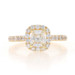 Henri Daussi Diamond Halo Engagement Ring Yellow Gold 18k Daussi Cushion 1.42ctw Henri Daussi Diamond Halo Engagement Ring Yellow Gold 18k Daussi Cushion 1.42ctw
