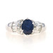 White Gold Sapphire & Diamond Ring - 14k Oval 2.69ctw White Gold Sapphire & Diamond Ring - 14k Oval 2.69ctw