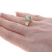 Yellow Gold Moonstone Solitaire Ring - 14k Oval Cabochon 4.10ct Yellow Gold Moonstone Solitaire Ring - 14k Oval Cabochon 4.10ct
