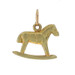 Yellow Gold Rocking Horse Charm - 14k Classic Childhood Toy Yellow Gold Rocking Horse Charm - 14k Classic Childhood Toy