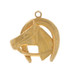 Yellow Gold Horse's Bust & Horseshoe Charm - 14k Equestrian Pendant Yellow Gold Horse's Bust & Horseshoe Charm - 14k Equestrian Pendant