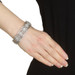 Judith Ripka Cubic Zirconia Floral Snowflake Hinge Cuff Bracelet 7" Sterling 925 Judith Ripka Cubic Zirconia Floral Snowflake Hinge Cuff Bracelet 7" Sterling 925