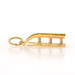 Yellow Gold Winter Sled Charm - 18k Holiday Snow Sledge Yellow Gold Winter Sled Charm - 18k Holiday Snow Sledge