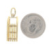 Yellow Gold Winter Sled Charm - 18k Holiday Snow Sledge Yellow Gold Winter Sled Charm - 18k Holiday Snow Sledge