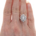 White Gold Diamond Cluster Cocktail Ring - 14k Round Brilliant .88ctw Tiered White Gold Diamond Cluster Cocktail Ring - 14k Round Brilliant .88ctw Tiered