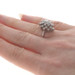 White Gold Diamond Cluster Cocktail Ring - 14k Round Brilliant .88ctw Tiered White Gold Diamond Cluster Cocktail Ring - 14k Round Brilliant .88ctw Tiered