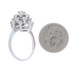 White Gold Diamond Cluster Cocktail Ring - 14k Round Brilliant .88ctw Tiered White Gold Diamond Cluster Cocktail Ring - 14k Round Brilliant .88ctw Tiered