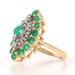 Yellow Gold Emerald & Diamond Cluster Cocktail Halo Ring 14k Rnd 1.49ctw Tiered Yellow Gold Emerald & Diamond Cluster Cocktail Halo Ring 14k Rnd 1.49ctw Tiered