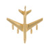Yellow Gold Airplane Charm - 14k Air Travel Pilot Flight Attendant Gift Yellow Gold Airplane Charm - 14k Air Travel Pilot Flight Attendant Gift