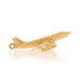 Yellow Gold Airplane Charm - 14k Air Travel Pilot Flight Attendant Gift Yellow Gold Airplane Charm - 14k Air Travel Pilot Flight Attendant Gift