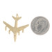 Yellow Gold Airplane Charm - 14k Air Travel Pilot Flight Attendant Gift Yellow Gold Airplane Charm - 14k Air Travel Pilot Flight Attendant Gift