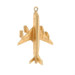 Yellow Gold Vintage Airplane Charm - 14k Air Travel Keepsake Yellow Gold Vintage Airplane Charm - 14k Air Travel Keepsake