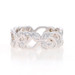 White Gold Diamond Leaf Garland Eternity Band 18k Rnd.50ctw Wedding Ring Sz6 1/2 White Gold Diamond Leaf Garland Eternity Band 18k Rnd.50ctw Wedding Ring Sz6 1/2