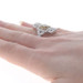 White Gold Diamond Cluster Cocktail Ring - 18k Round .84ctw Geometric Milgrain White Gold Diamond Cluster Cocktail Ring - 18k Round .84ctw Geometric Milgrain