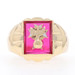 Yellow Gold Knights of Columbus Men's Fourth Degree Ring 10k Lab-Created Ruby KC Yellow Gold Knights of Columbus Men's Fourth Degree Ring 10k Lab-Created Ruby KC