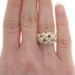Yellow Gold Diamond Basketweave Cluster Dome Band - 14k Round .34ctw Woven Ring Yellow Gold Diamond Basketweave Cluster Dome Band - 14k Round .34ctw Woven Ring