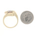 Yellow Gold Eastern Star Bypass Ring - 10k Lab-Created Gemstones Masonic OES Yellow Gold Eastern Star Bypass Ring - 10k Lab-Created Gemstones Masonic OES