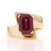 Yellow Gold Rubellite Tourmaline Bypass Solitaire Ring - 14k Emerald Cut 2.34ct Yellow Gold Rubellite Tourmaline Bypass Solitaire Ring - 14k Emerald Cut 2.34ct