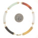 Yellow Gold Onyx & Jadeite Link Bracelet 7" - 14k Chinese Character Yellow Gold Onyx & Jadeite Link Bracelet 7" - 14k Chinese Character