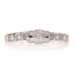 White Gold Quartz & Lab-Created Sapphire Art Deco Link Bracelet 7" - 14k Vintage White Gold Quartz & Lab-Created Sapphire Art Deco Link Bracelet 7" - 14k Vintage