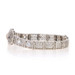 White Gold Quartz & Lab-Created Sapphire Art Deco Link Bracelet 7" - 14k Vintage White Gold Quartz & Lab-Created Sapphire Art Deco Link Bracelet 7" - 14k Vintage