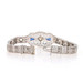 White Gold Quartz & Lab-Created Sapphire Art Deco Link Bracelet 7" - 14k Vintage White Gold Quartz & Lab-Created Sapphire Art Deco Link Bracelet 7" - 14k Vintage