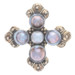 Dian Malouf Pearl Bottoni Cross Brooch/Pendant Enhancer 925 14k Faith Pin Budded Dian Malouf Pearl Bottoni Cross Brooch/Pendant Enhancer 925 14k Faith Pin Budded