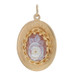 Yellow Gold Shell Portland Rose Pendant - 14k Carved Cameo Yellow Gold Shell Portland Rose Pendant - 14k Carved Cameo