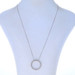 White Gold Diamond Eternity Pendant Necklace 18 1/2" -14k Rnd .50ctw Love Circle