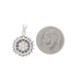 White Gold Black Diamond Cluster Halo Pendant - 14k Round 1.00ctw Flower Treated White Gold Black Diamond Cluster Halo Pendant - 14k Round 1.00ctw Flower Treated