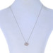 White Gold Diamond Intertwined Heart Duo Necklace 10k Rnd .12ctw Love Adjustable