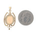 Yellow Gold Opal Solitaire Pendant - 14k Oval Cabochon 1.45ct