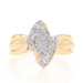Yellow Gold Diamond Cluster Bypass Ring - 10k Round Brilliant .24ctw Yellow Gold Diamond Cluster Bypass Ring - 10k Round Brilliant .24ctw