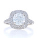 Platinum Diamond Double Halo Engagement Ring - 950 Round 2.80ctw Cathedral Platinum Diamond Double Halo Engagement Ring - 950 Round 2.80ctw Cathedral
