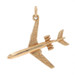 Yellow Gold Airplane Charm - 14k Air Travel New York & Bermuda Yellow Gold Airplane Charm - 14k Air Travel New York & Bermuda