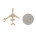 Yellow Gold Airplane Charm - 14k Air Travel New York & Bermuda Yellow Gold Airplane Charm - 14k Air Travel New York & Bermuda