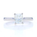 Platinum Diamond Solitaire Engagement Ring - 950 Rectangular Princess 1.08ct GIA